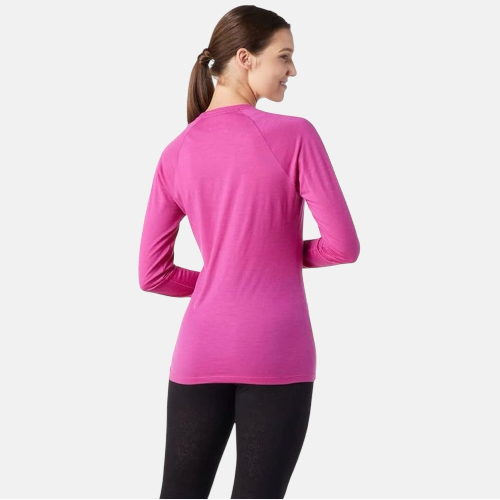 NWY SmartWool Womens Baselayer Long Sleeve Shirt, Size- Medium, Pink - Picture 2 of 11